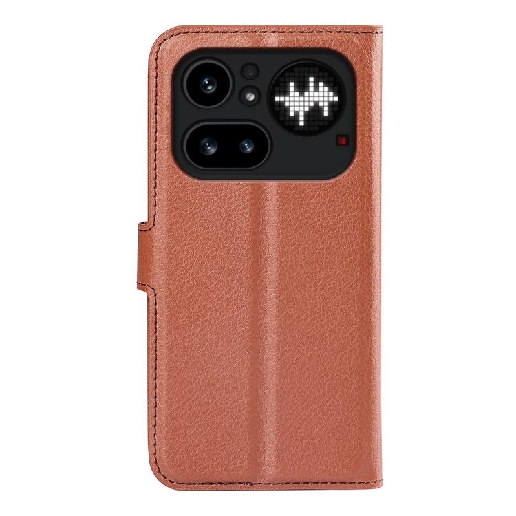 For Nothing Phone 4a Pro Litchi Texture Horizontal Flip Leather Phone Case with Holder