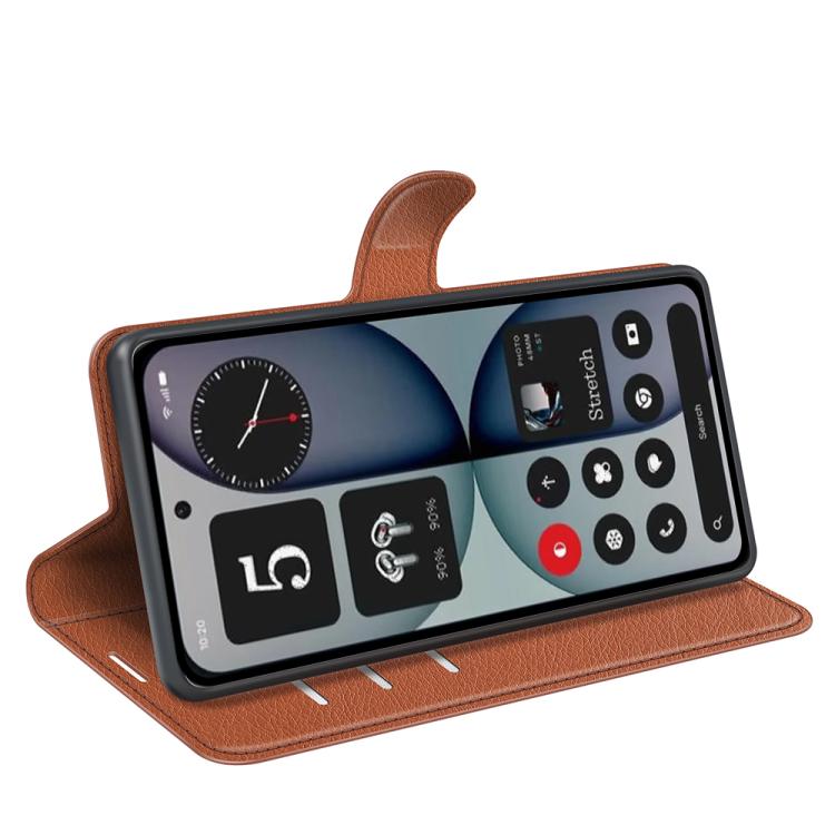 For Nothing Phone 4a Pro Litchi Texture Horizontal Flip Leather Phone Case with Holder