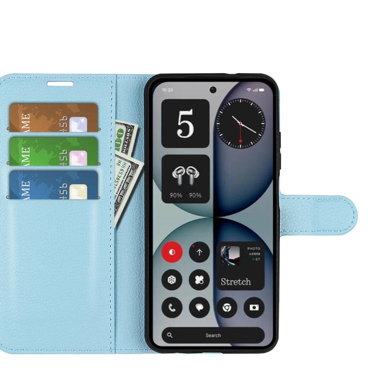 For Nothing Phone 4a Pro Litchi Texture Horizontal Flip Leather Phone Case with Holder
