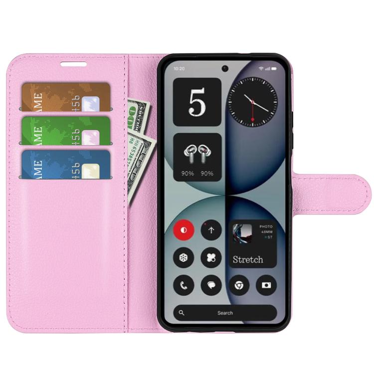 For Nothing Phone 4a Pro Litchi Texture Horizontal Flip Leather Phone Case with Holder