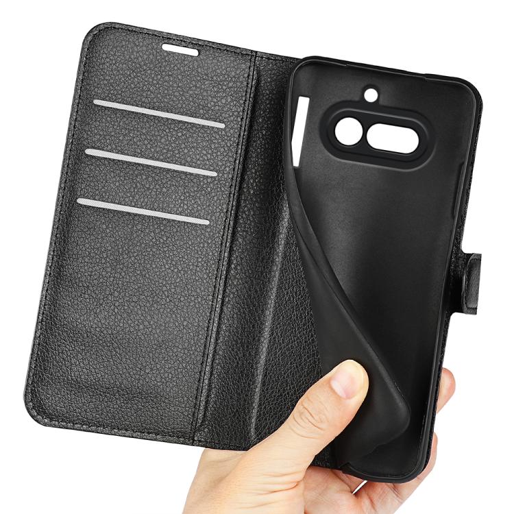 For Nothing Phone 4a Litchi Texture Horizontal Flip Leather Phone Case with Holder