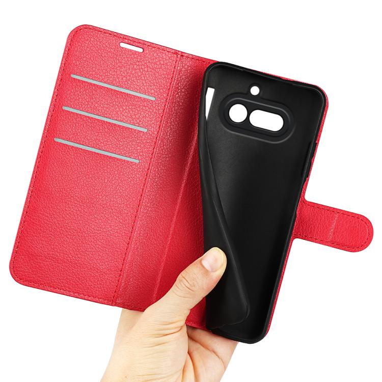 For Nothing Phone 4a Litchi Texture Horizontal Flip Leather Phone Case with Holder