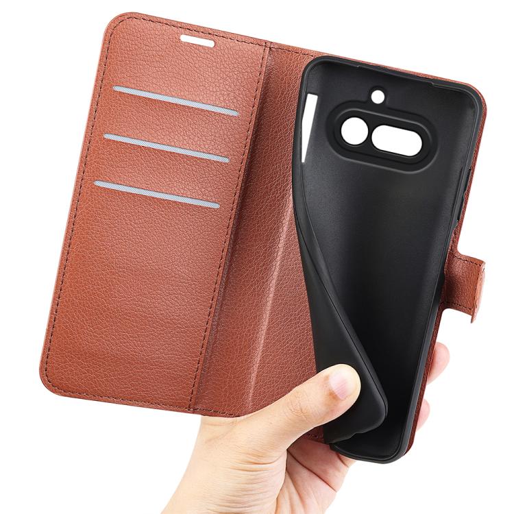 For Nothing Phone 4a Litchi Texture Horizontal Flip Leather Phone Case with Holder
