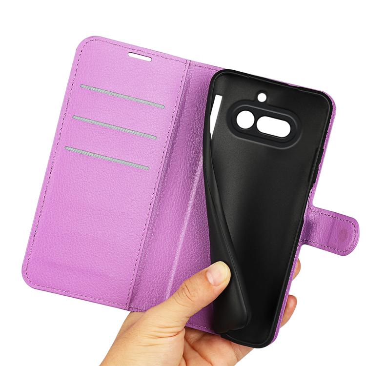 For Nothing Phone 4a Litchi Texture Horizontal Flip Leather Phone Case with Holder