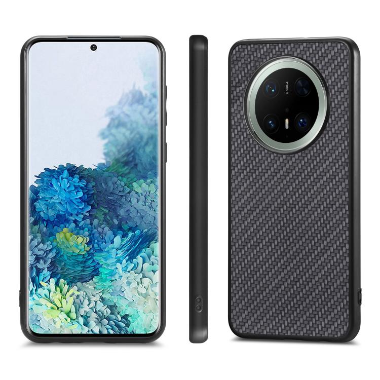 For Huawei Mate 70 Carbon Fiber Texture Leather Back Cover Phone Case