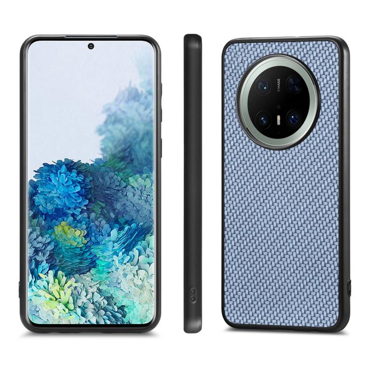 For Huawei Mate 70 Carbon Fiber Texture Leather Back Cover Phone Case