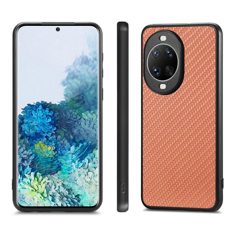 For Huawei nova 14 Carbon Fiber Texture Leather Back Cover Phone Case