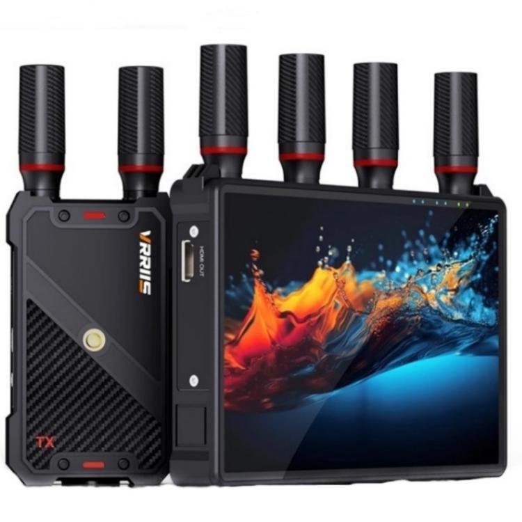 VRRIIS 083P Wth Screen Support 1TX to 5RX 400m Wireless HDMI Transmitter Receiver, Plug:UK Plug