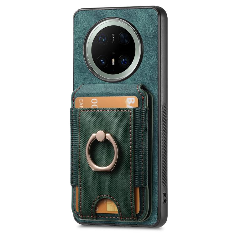 For Huawei Mate 70 Retro Splitable Magnetic Stand Card Bag Leather Phone Case