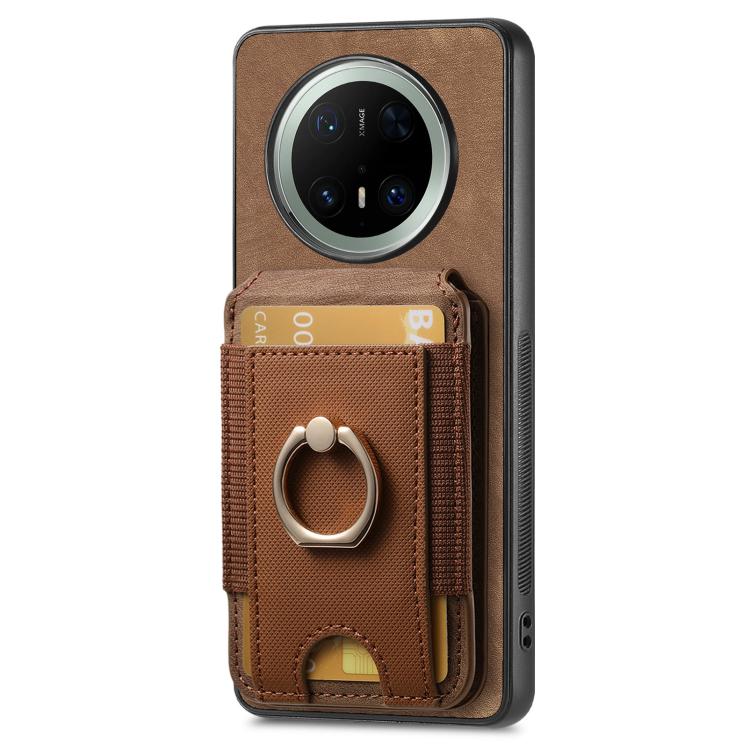 For Huawei Mate 70 Retro Splitable Magnetic Stand Card Bag Leather Phone Case