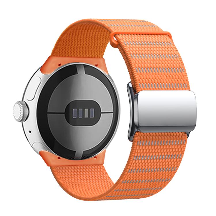 For Google Pixel Watch 4 / Watch 3 45mm Magnetic Buckle Nylon Watch Band