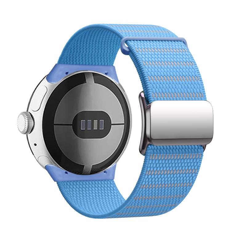 For Google Pixel Watch 4 / Watch 3 45mm Magnetic Buckle Nylon Watch Band