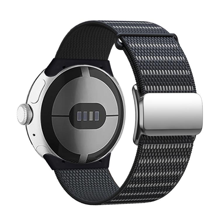 For Google Pixel Watch 4 / 3 / 2 / 1 41mm Magnetic Buckle Nylon Watch Band