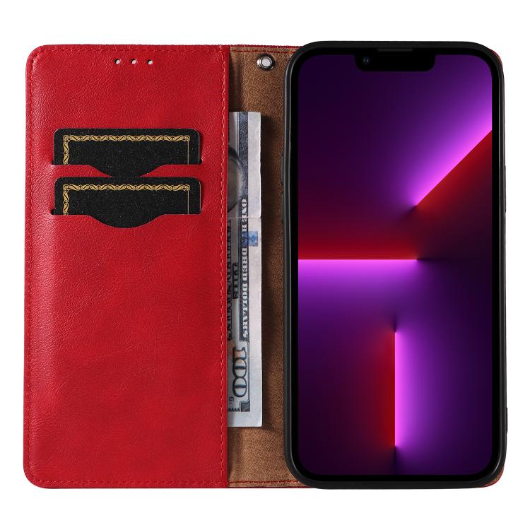 For iPhone 15 Pro Max Braided Embossed Strong Magnetic Leather Phone Case