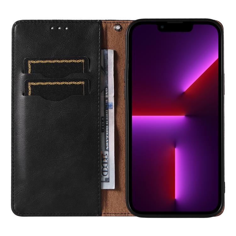 For iPhone 15 Pro Braided Embossed Strong Magnetic Leather Phone Case