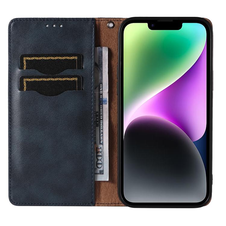 For iPhone 13 Braided Embossed Strong Magnetic Leather Phone Case