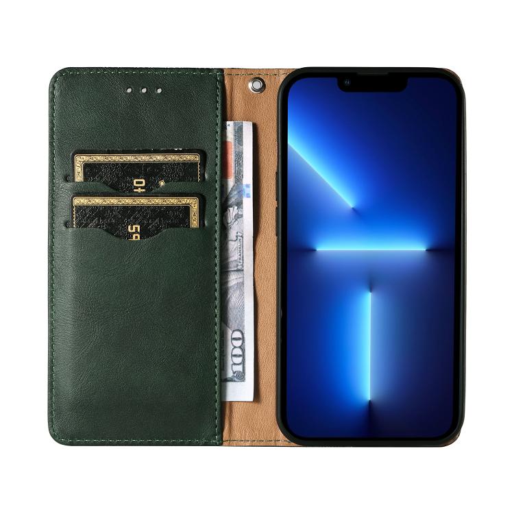 For iPhone 12 Pro Max Braided Embossed Strong Magnetic Leather Phone Case