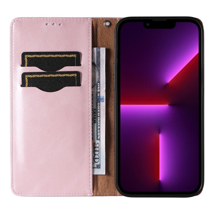 For iPhone 12 Pro Max Braided Embossed Strong Magnetic Leather Phone Case