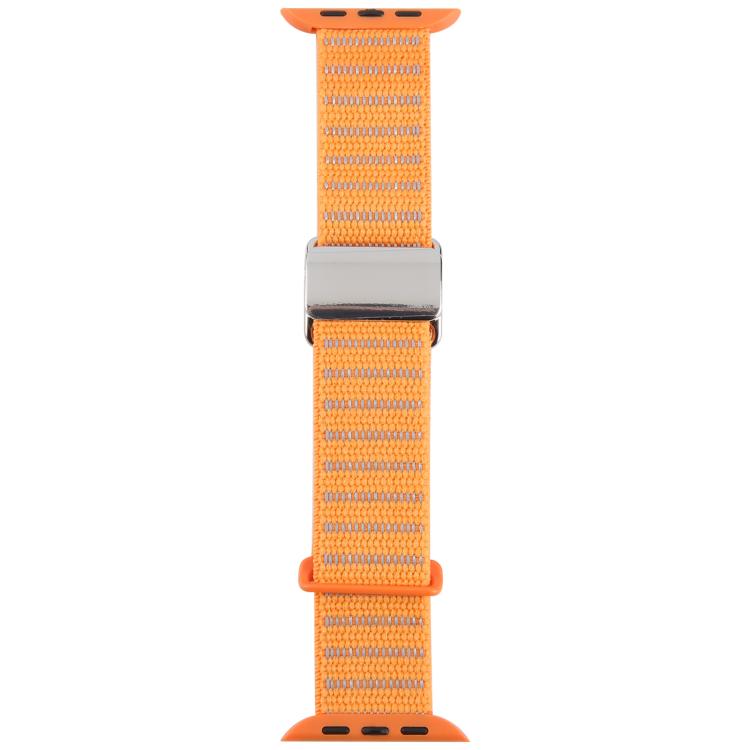 For Apple Watch 46mm / 49mm / 45mm / 44mm Magnetic Buckle Reflective Nylon Watch Band