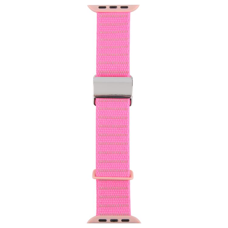For Apple Watch 46mm / 49mm / 45mm / 44mm Magnetic Buckle Reflective Nylon Watch Band