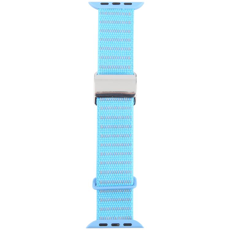 For Apple Watch 46mm / 49mm / 45mm / 44mm Magnetic Buckle Reflective Nylon Watch Band