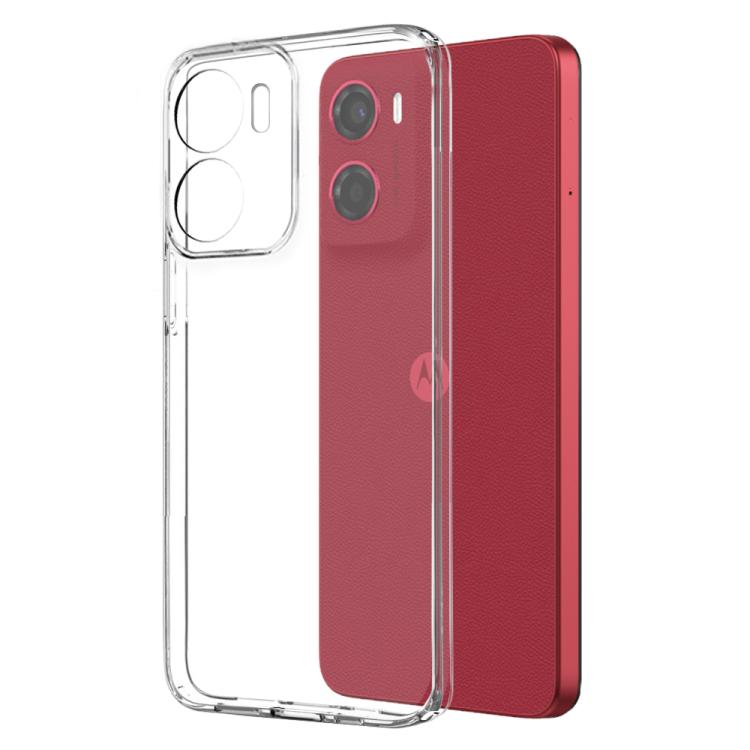 For Motorola Moto G05 / E15 NORTHJO 2 in 1 TPU Phone Case Screen Protector Tempered Glass Film - Clear