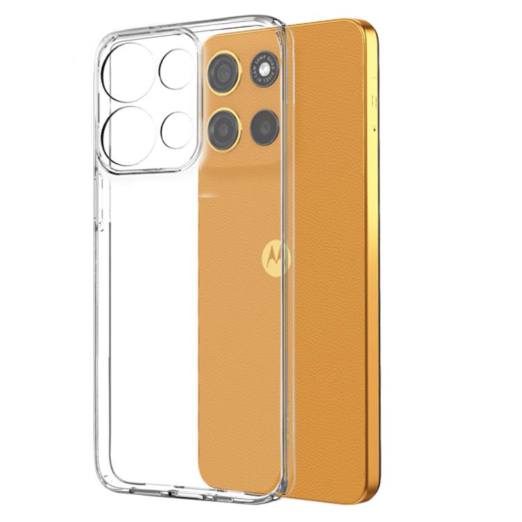 For Motorola Moto G15 NORTHJO 2 in 1 TPU Phone Case Screen Protector Tempered Glass Film - Clear