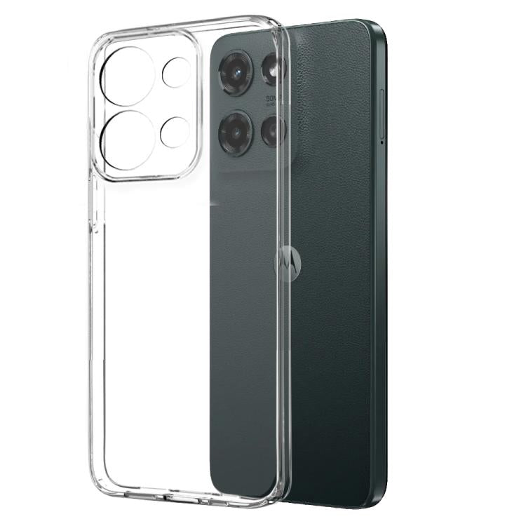 For Motorola Moto G 2025 5G NORTHJO 2 in 1 TPU Phone Case Screen Protector Tempered Glass Film - Clear