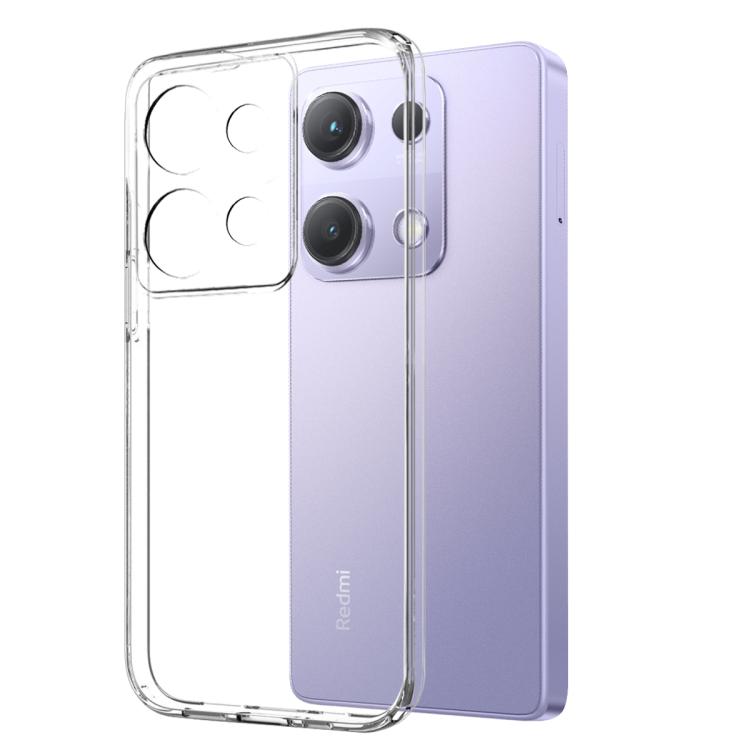 For Xiaomi Redmi Note 14S 4G NORTHJO 2 in 1 TPU Phone Case Screen Protector Tempered Glass Film - Clear