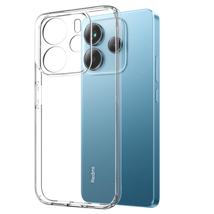 For Xiaomi Redmi Note 14 4G 163.25mm NORTHJO 2 in 1 TPU Phone Case Screen Protector Tempered Glass Film - Clear