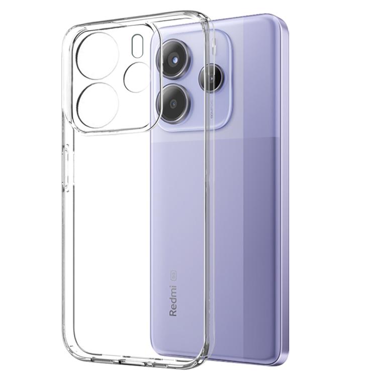 For Xiaomi Redmi Note 14 5G NORTHJO 2 in 1 TPU Phone Case Screen Protector Tempered Glass Film - Clear