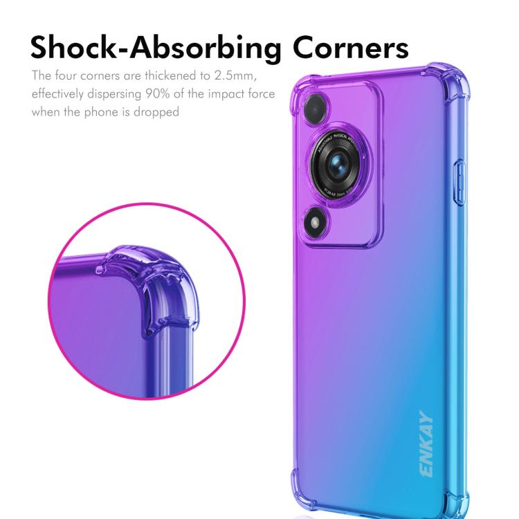 For Huawei nova Y72 / Y72S / Enjoy 70 ENKAY Hat-Prince Gradient Airbag TPU Phone Case