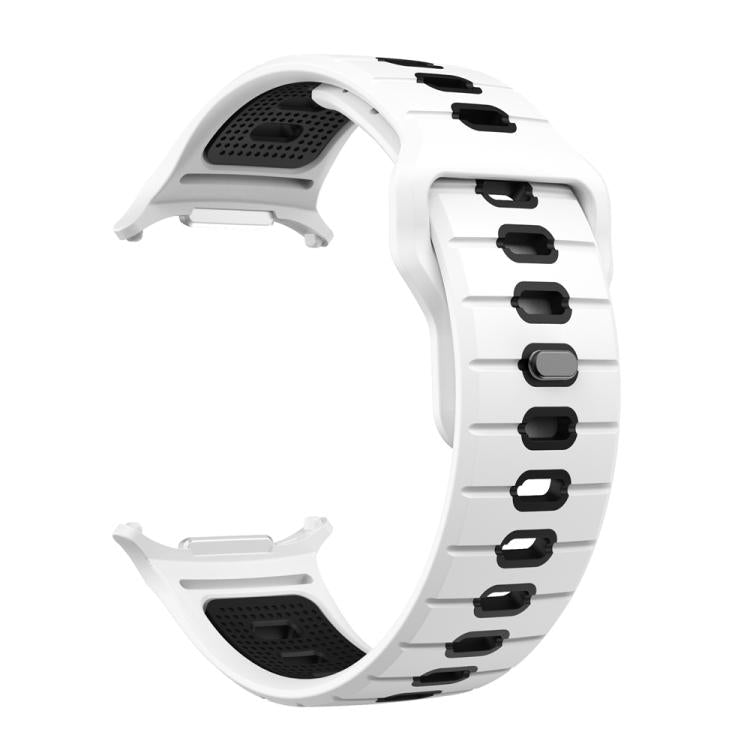 For Samsung Galaxy Watch Ultra 47mm / Ultra 2025 Horizontal Stripes Reverse Buckle Silicone Watch Band