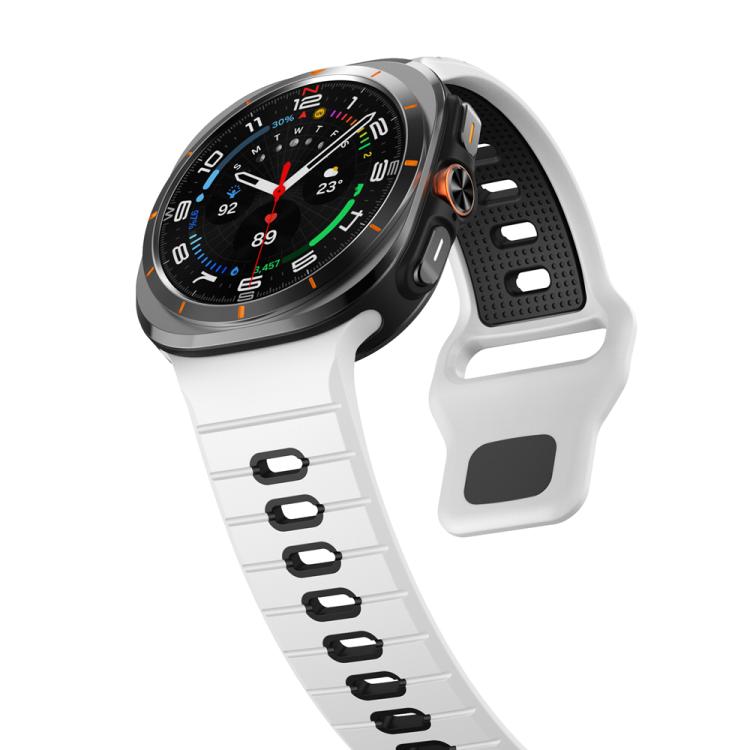 For Samsung Galaxy Watch Ultra 47mm / Ultra 2025 Horizontal Stripes Reverse Buckle Silicone Watch Band