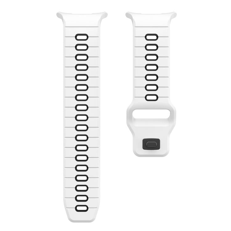 For Samsung Galaxy Watch Ultra 47mm / Ultra 2025 Horizontal Stripes Reverse Buckle Silicone Watch Band
