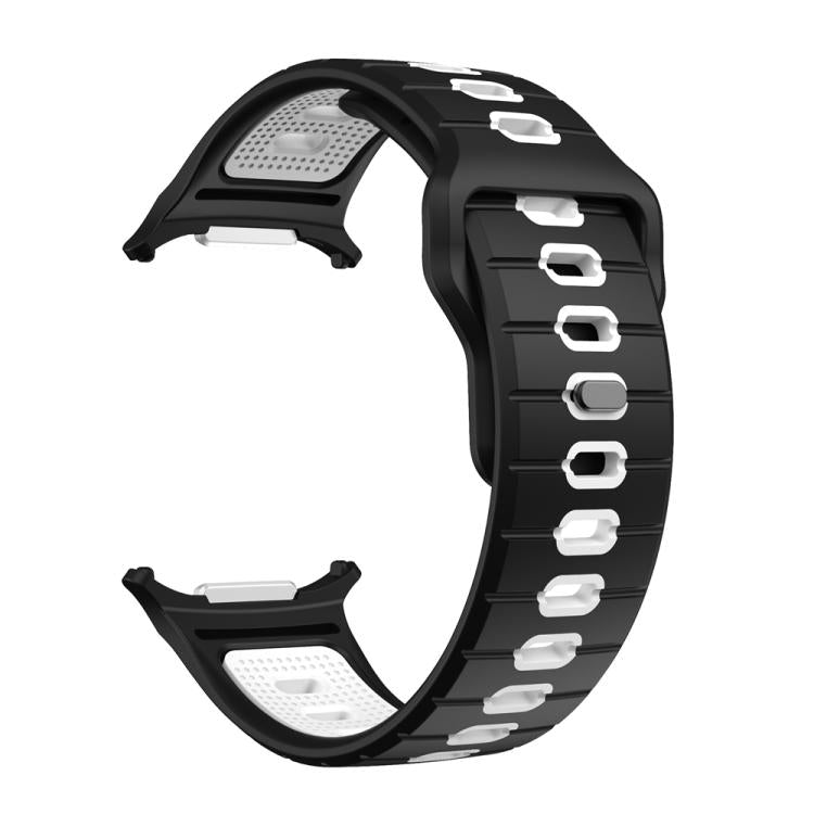 For Samsung Galaxy Watch Ultra 47mm / Ultra 2025 Horizontal Stripes Reverse Buckle Silicone Watch Band