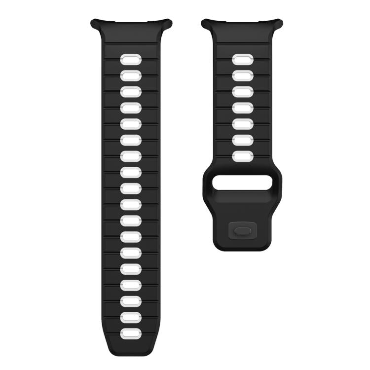 For Samsung Galaxy Watch Ultra 47mm / Ultra 2025 Horizontal Stripes Reverse Buckle Silicone Watch Band
