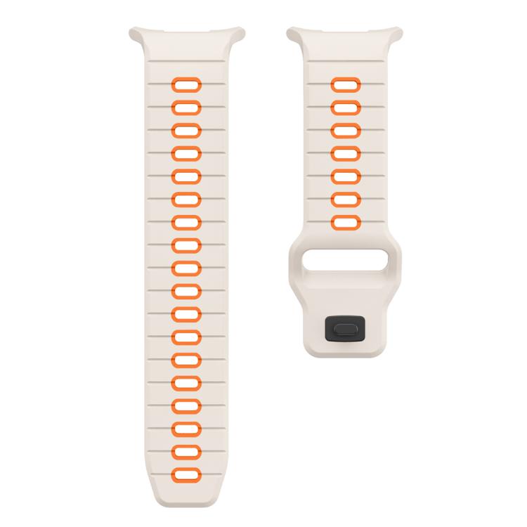 For Samsung Galaxy Watch Ultra 47mm / Ultra 2025 Horizontal Stripes Reverse Buckle Silicone Watch Band