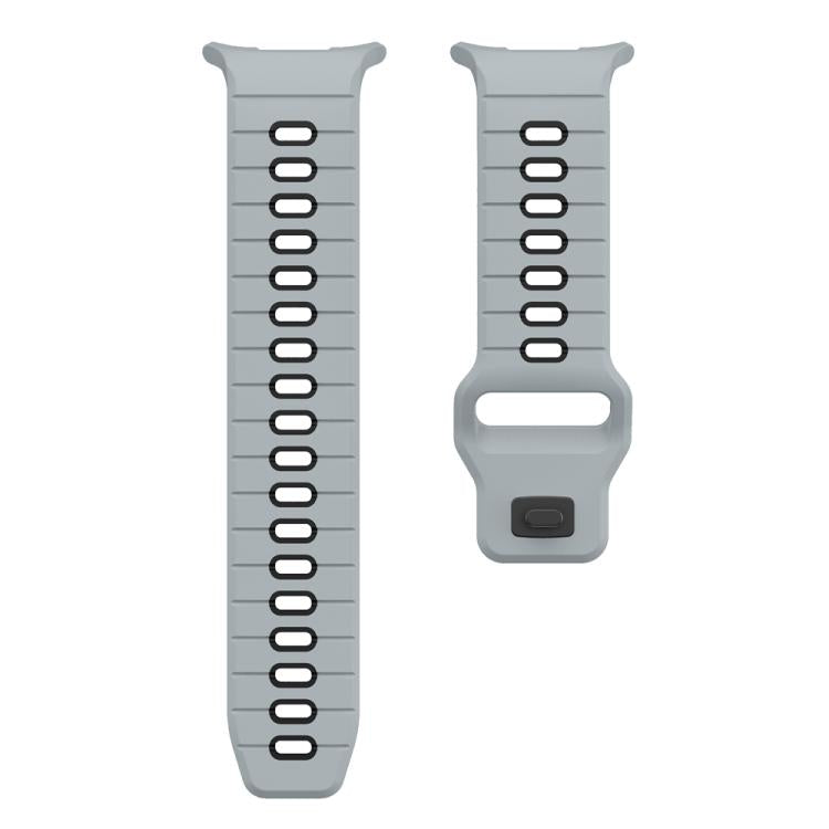 For Samsung Galaxy Watch Ultra 47mm / Ultra 2025 Horizontal Stripes Reverse Buckle Silicone Watch Band