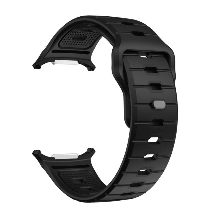 For Samsung Galaxy Watch Ultra 47mm / Ultra 2025 Horizontal Stripes Reverse Buckle Silicone Watch Band