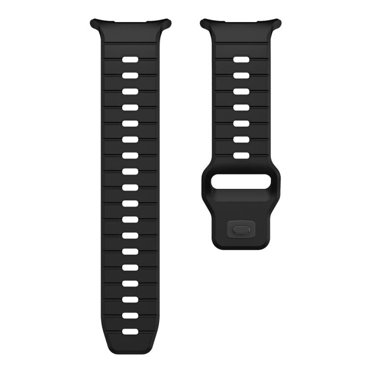 For Samsung Galaxy Watch Ultra 47mm / Ultra 2025 Horizontal Stripes Reverse Buckle Silicone Watch Band