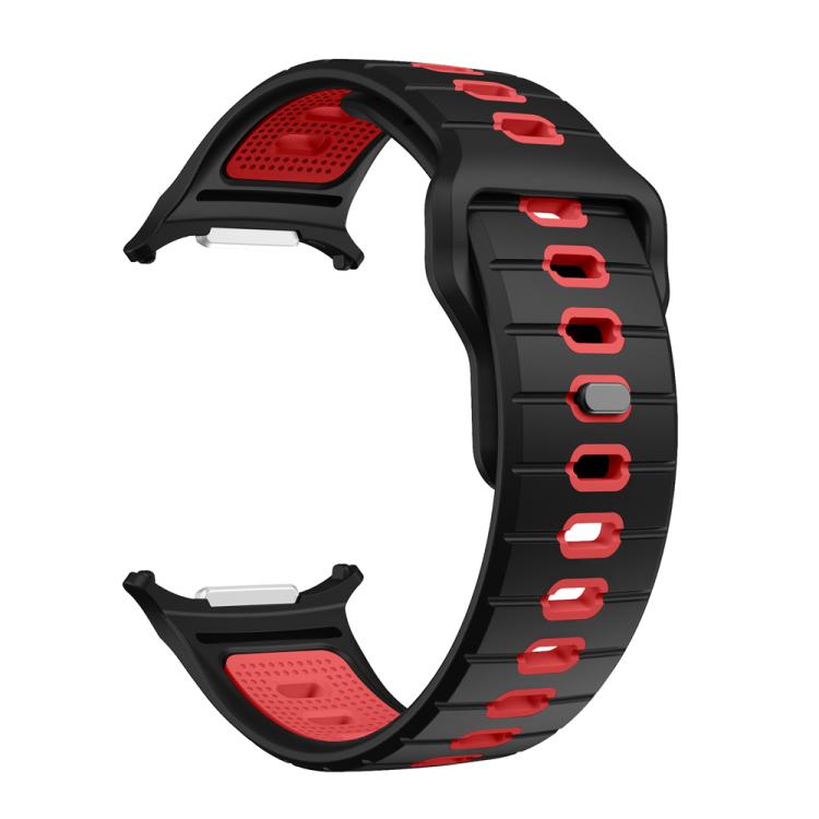 For Samsung Galaxy Watch Ultra 47mm / Ultra 2025 Horizontal Stripes Reverse Buckle Silicone Watch Band