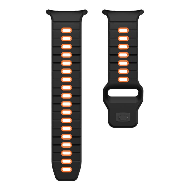 For Samsung Galaxy Watch Ultra 47mm / Ultra 2025 Horizontal Stripes Reverse Buckle Silicone Watch Band