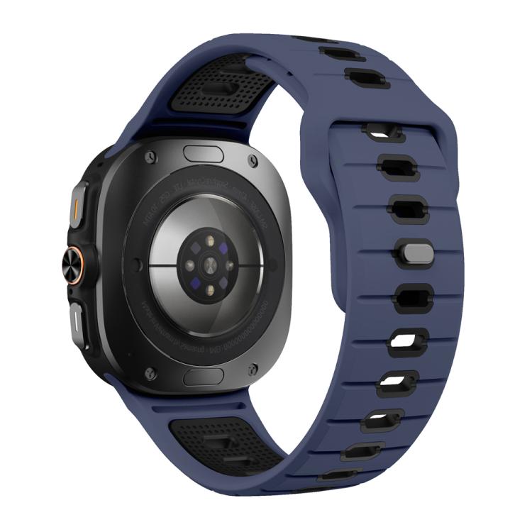 For Samsung Galaxy Watch Ultra 47mm / Ultra 2025 Horizontal Stripes Reverse Buckle Silicone Watch Band