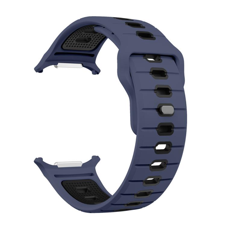 For Samsung Galaxy Watch Ultra 47mm / Ultra 2025 Horizontal Stripes Reverse Buckle Silicone Watch Band