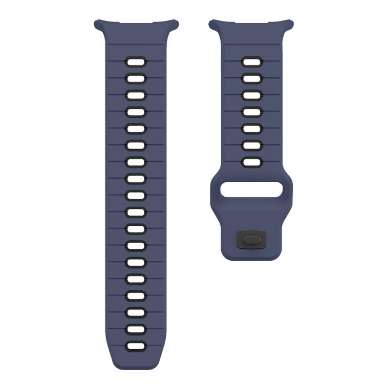 For Samsung Galaxy Watch Ultra 47mm / Ultra 2025 Horizontal Stripes Reverse Buckle Silicone Watch Band
