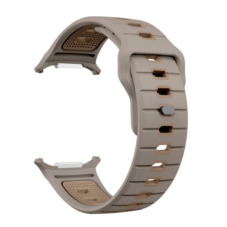 For Samsung Galaxy Watch Ultra 47mm / Ultra 2025 Horizontal Stripes Reverse Buckle Silicone Watch Band