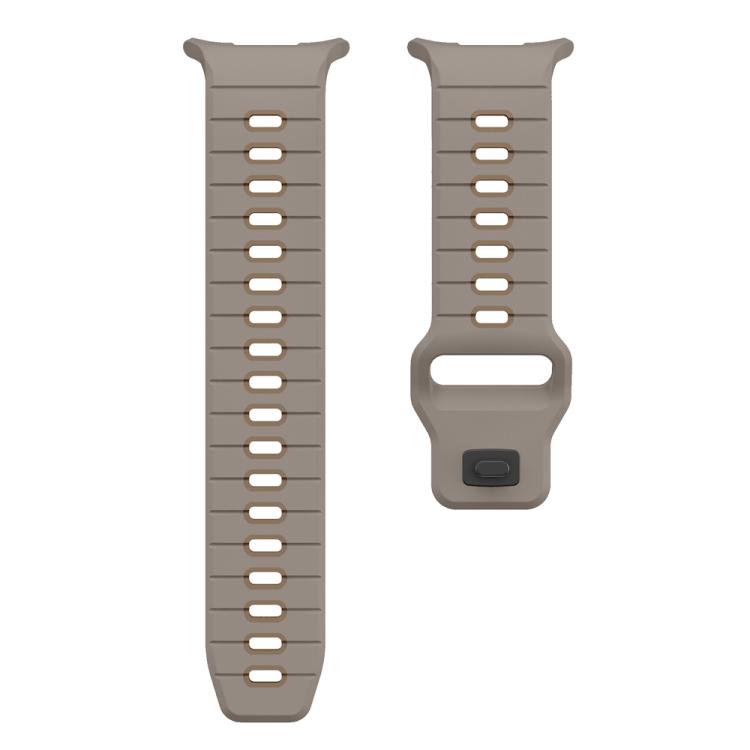 For Samsung Galaxy Watch Ultra 47mm / Ultra 2025 Horizontal Stripes Reverse Buckle Silicone Watch Band