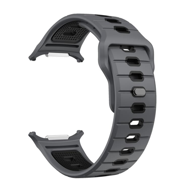 For Samsung Galaxy Watch Ultra 47mm / Ultra 2025 Horizontal Stripes Reverse Buckle Silicone Watch Band
