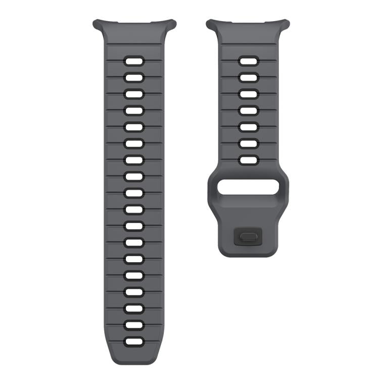 For Samsung Galaxy Watch Ultra 47mm / Ultra 2025 Horizontal Stripes Reverse Buckle Silicone Watch Band